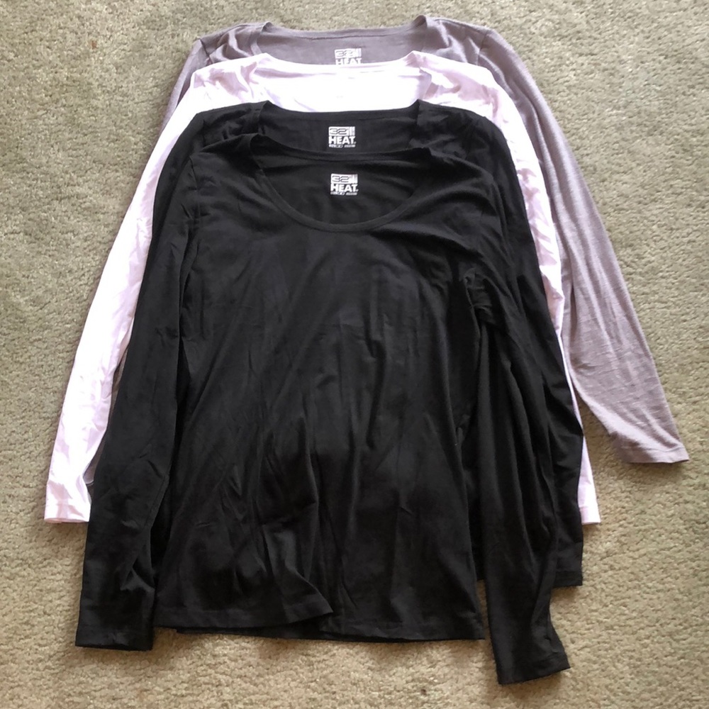 Lot of 4: 32 Degrees Heat long sleeve base layer Medium